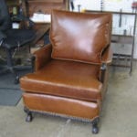 Brown Leather Chair Upholstered