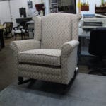 Upholstered Rocking Chair with Flower patterns - PA