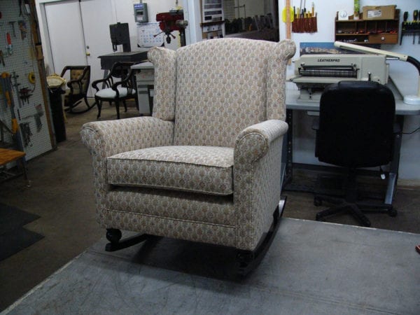 Upholstered Rocking Chair with Flower patterns - PA