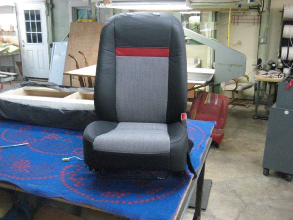 Gray and Black Upholstered Seats