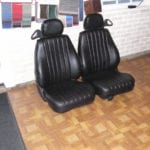 Black Leather Upholstered Seats