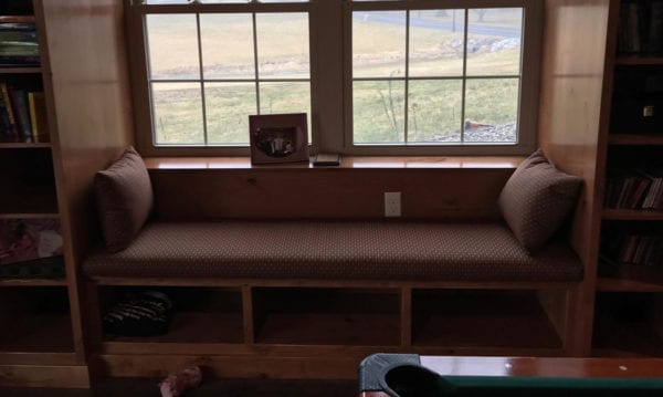 Window Seat Build to Suit With Comfortable Upholstered Cushion