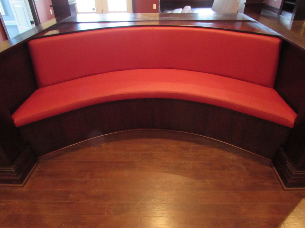 A Custom Round Booth Interior Reupholstery