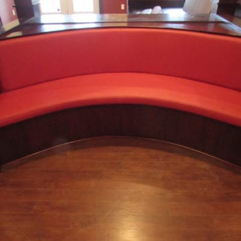 A Custom Round Booth Interior Reupholstery
