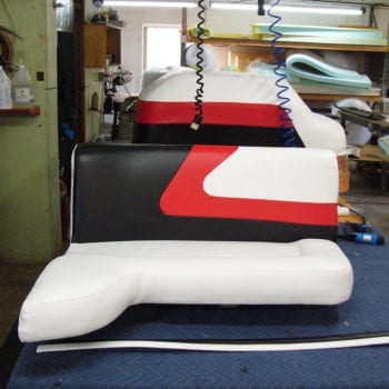 Marine Boat Black and Red trim seats