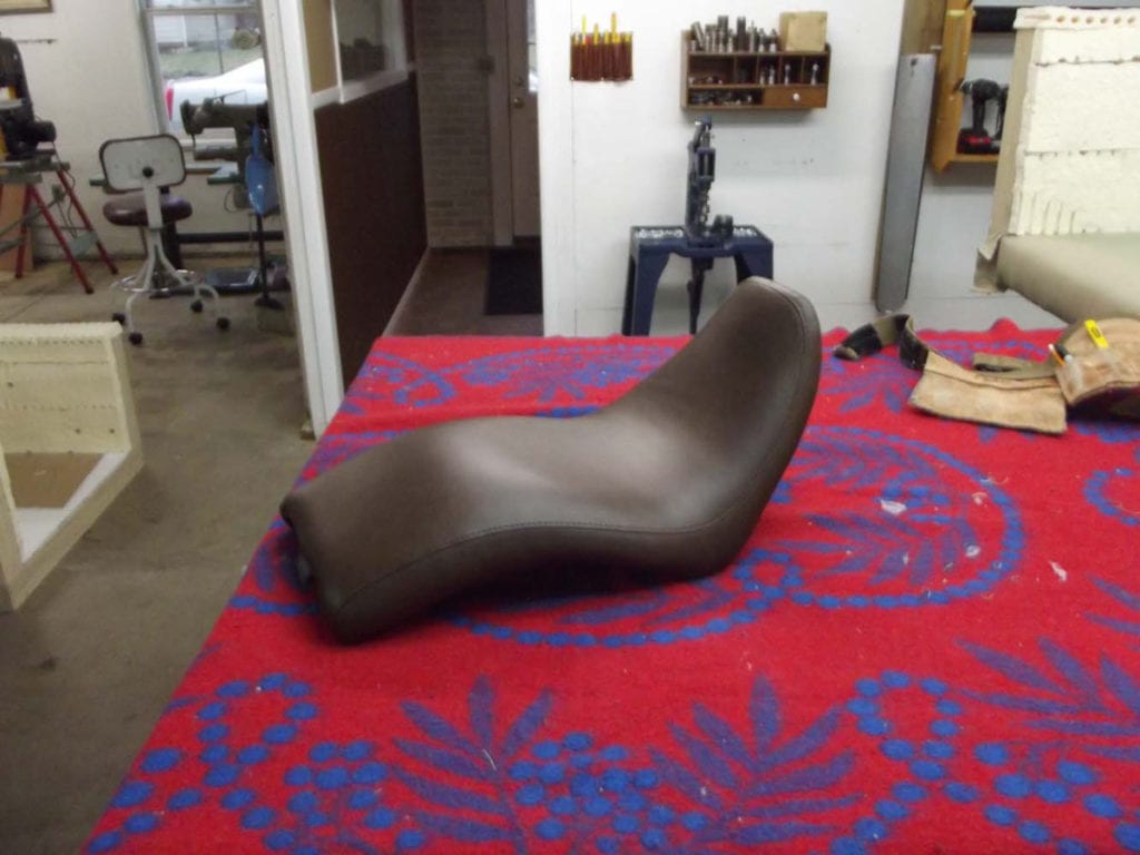 Reupholstered Seat for a Dirt Bike