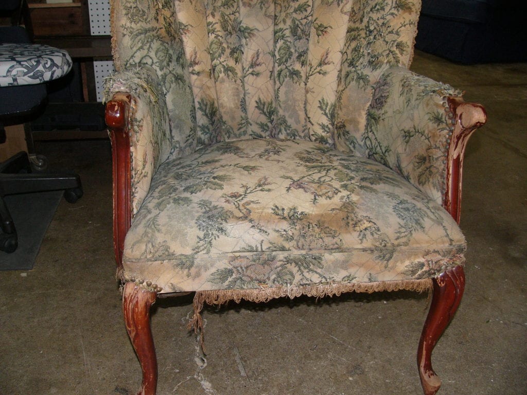 Antique Channel Back Chair Restoration Upholstery Shop