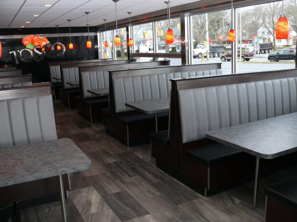 Restaurant Booth Upholstery for Tosco Pizza