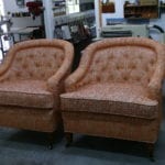 Mid-century boa back chairs, tufted back chairs Upholstery