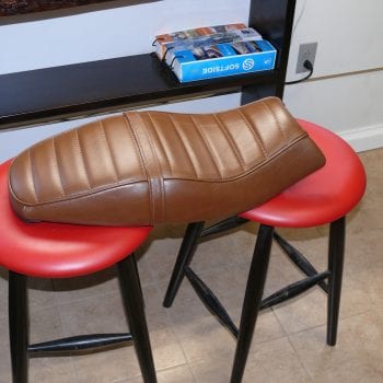 Custom leather motorcycle seat Upholstery