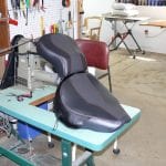 Upholstery motorcycle seat black leather