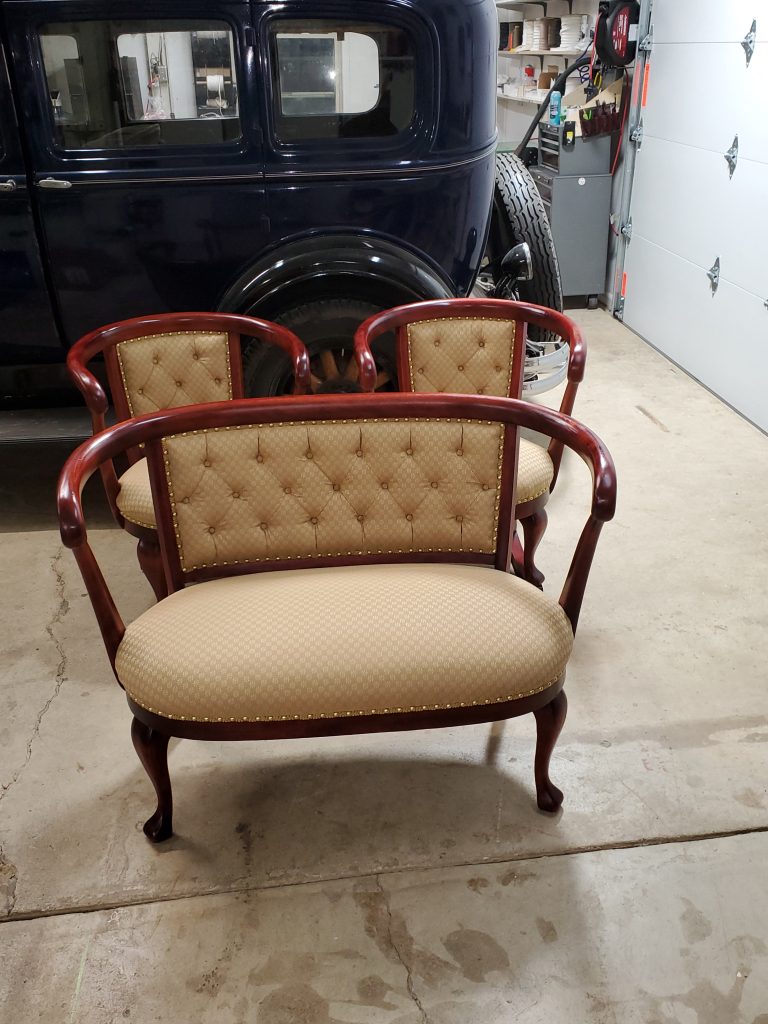Antique Rocking Chair & Loveseat Sofa restoration