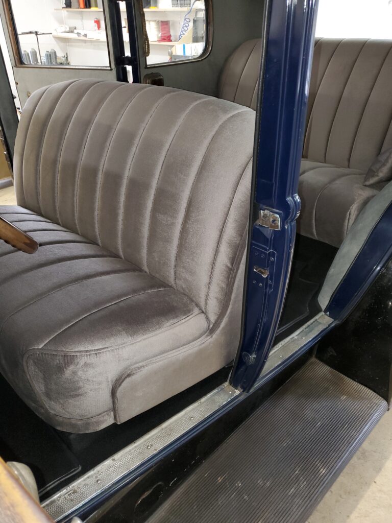 Blue Buick 1930 Upholstered Seats