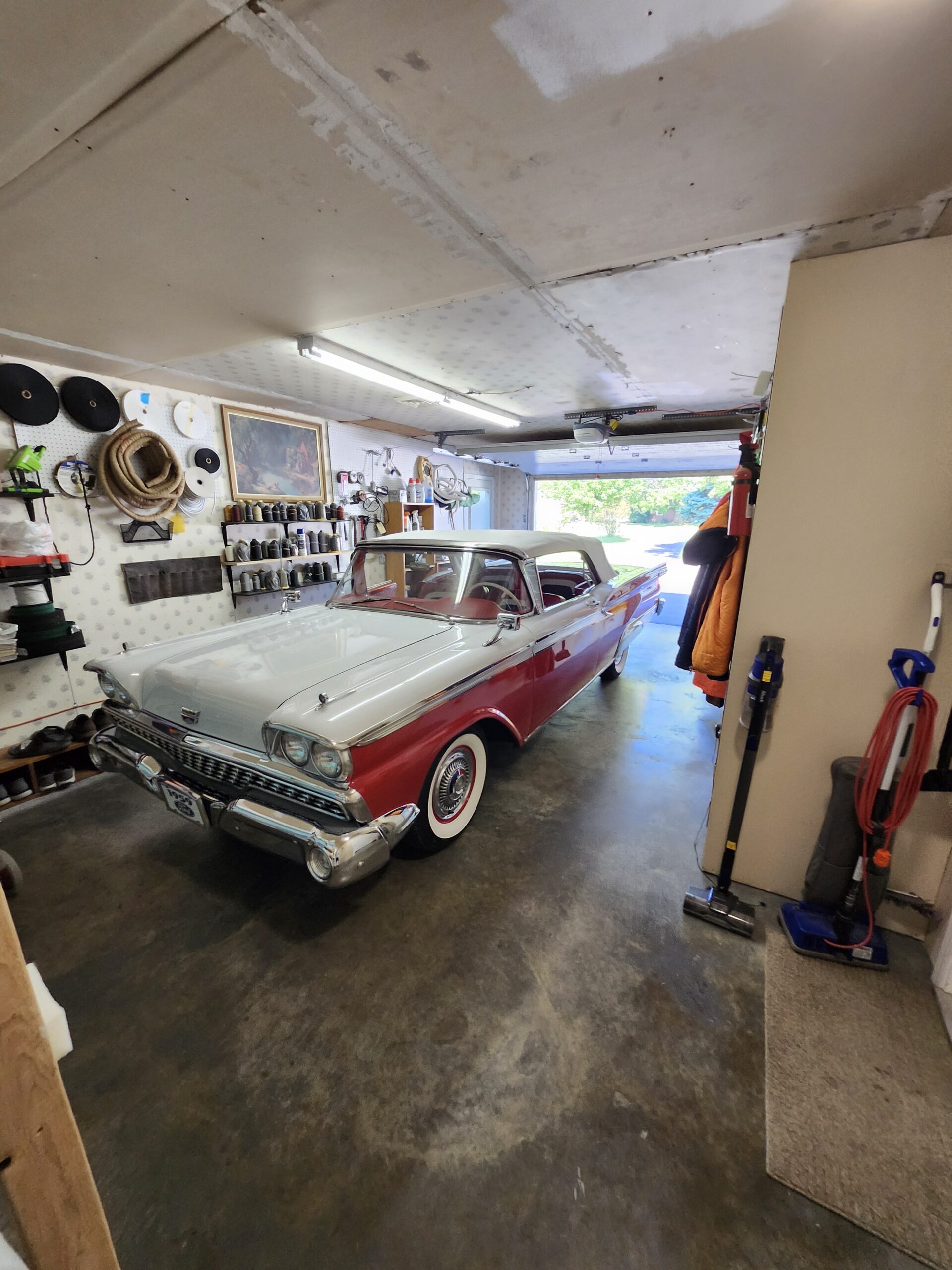 1959 Ford Fairlane 500 Galaxie convertible — classic car upholstery by Alex Upholstery Shop York PA