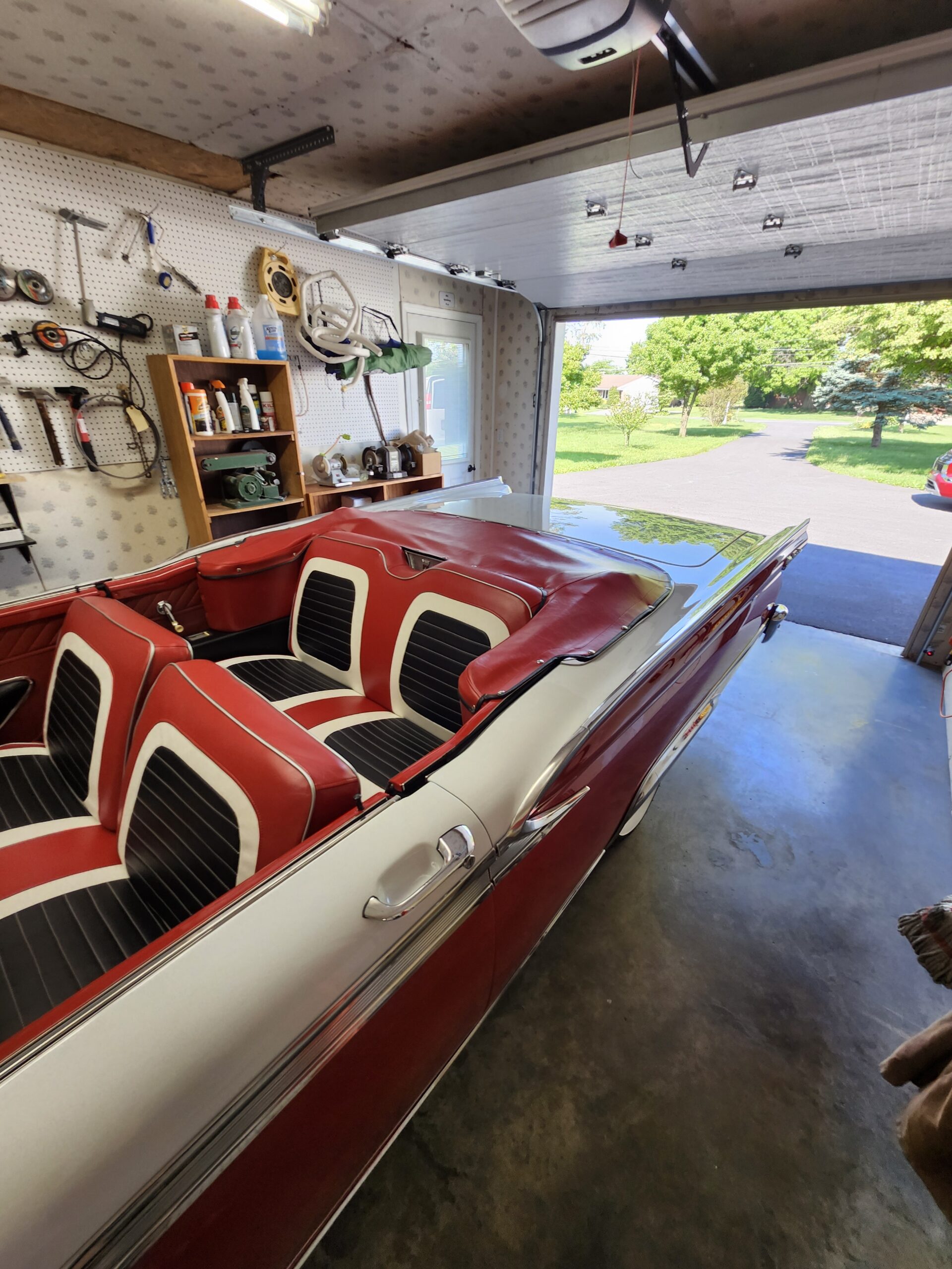 Fairlane seat disassembly and inspection — classic car upholstery process
